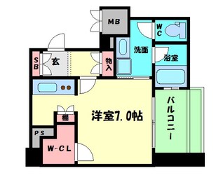 阿波座駅 徒歩2分 4階の物件間取画像